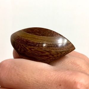 Wooden armor ring, Costa Rica handmade